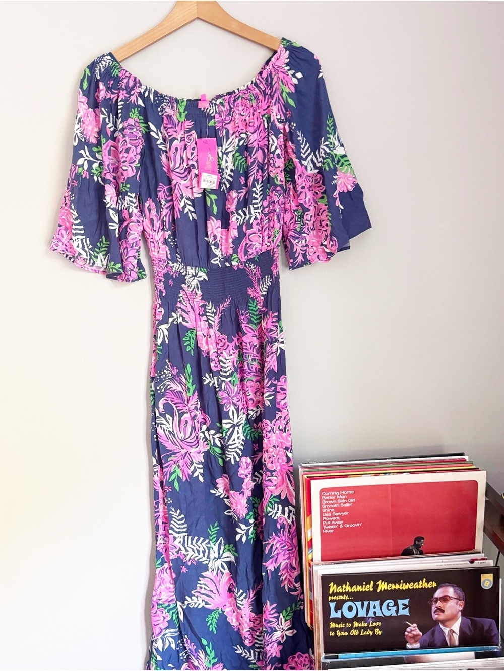 New Lilly Pulitzer Raven midi Dress in Oyster Bay